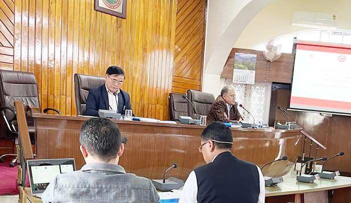 Chief Secretary, J Alam addressing the state level committee meeting on GPDP at the Secretariat Conference Hall on September 15.